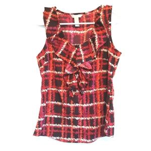 Banana republic ruffleed button down top